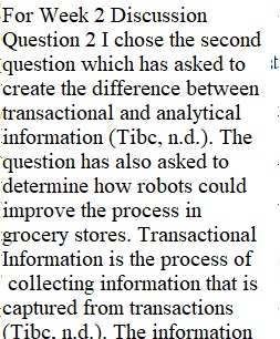 Week 2 discussion  Question 2